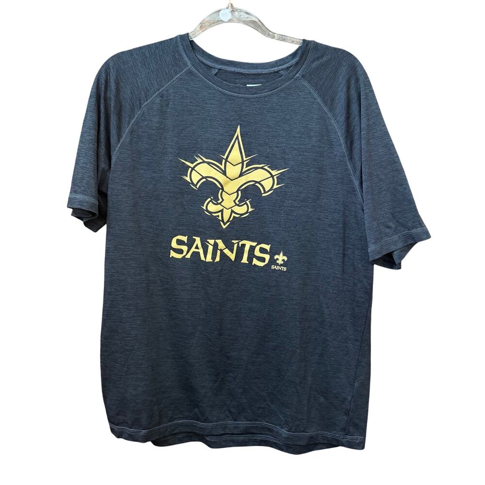 NFL New Orleans Saints Mens Large Dri Fit Tee Graphic Logo Football